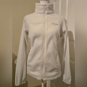 Columbia Women's Full Zip Up Jacket - White Size Small‎